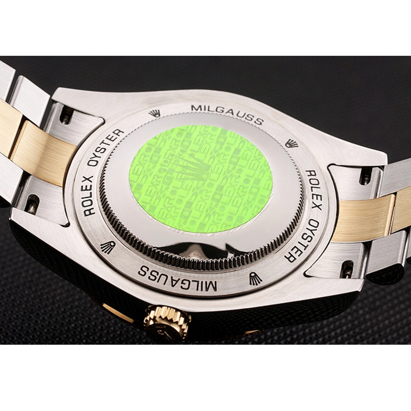 Best AAA Replica Sites Tone Day-Date Rubies Diamonds Dial Swiss Black Two Rolex 1454105 And Bracelet 0816